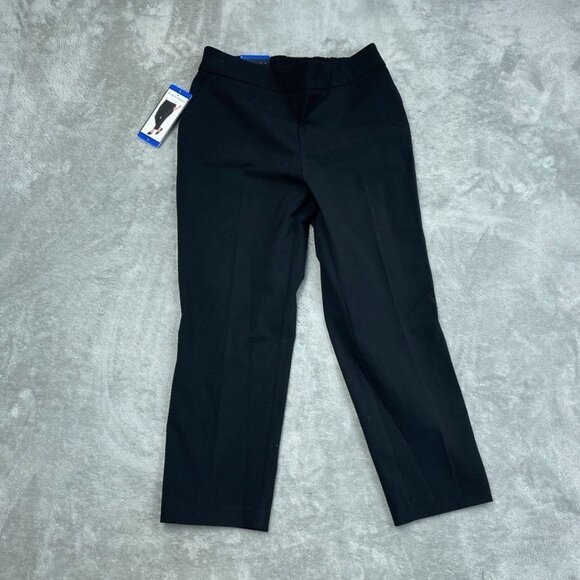 Hilary Radley Slim Leg Black Pants Large Mid Rise 26 Inseam a1670 - Picture 1 of 8